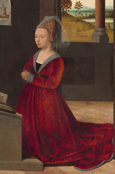 Kneeling Donor (detail) by Petrus Christus
